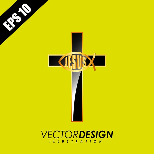 Diseño del icono católico — Vector de stock