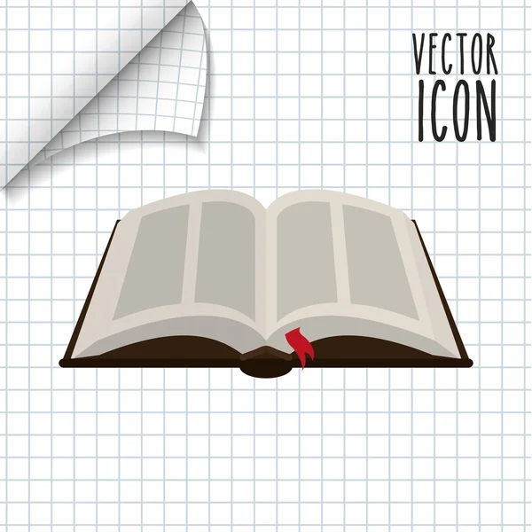 Libro icono diseño — Archivo Imágenes Vectoriales