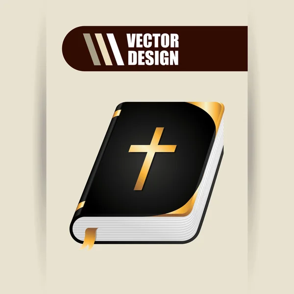 Desain ikon katolik - Stok Vektor