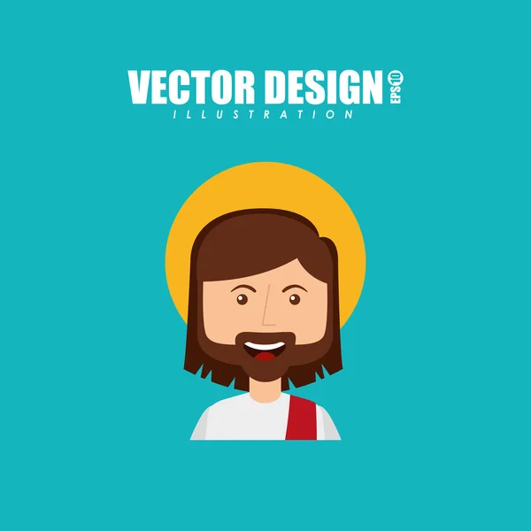 Diseño del icono católico — Vector de stock