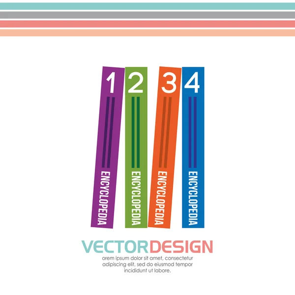 Libro icona design — Vettoriale Stock