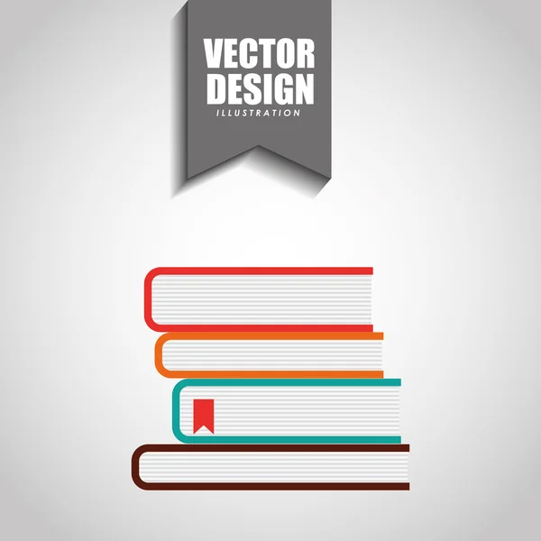Libro icona design — Vettoriale Stock