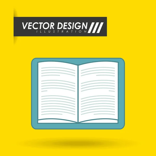 Libro icono diseño — Archivo Imágenes Vectoriales