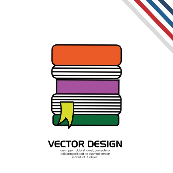 Design de ícone de livro — Vetor de Stock