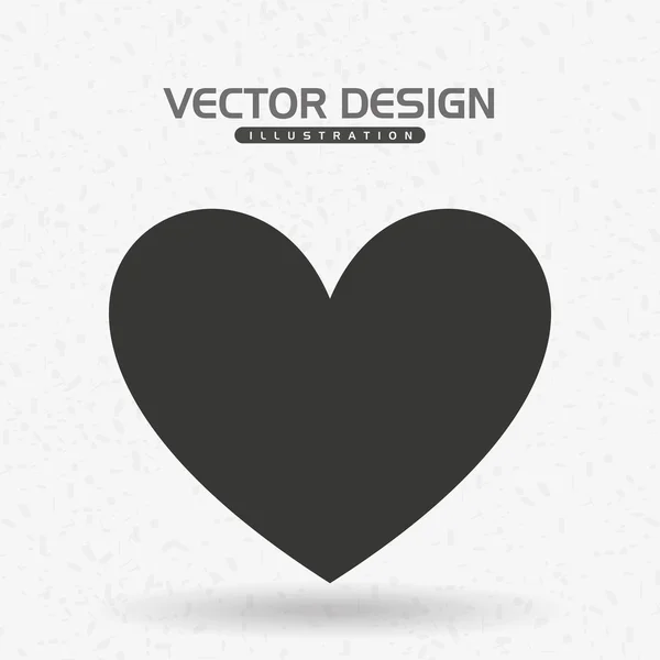 Hart pictogram ontwerp — Stockvector