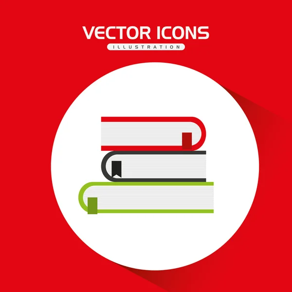 Libro icono diseño — Vector de stock