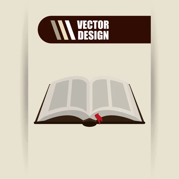 Kitap simgesi tasarım — Stok Vektör