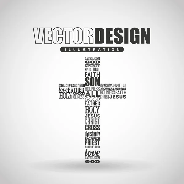 Katholieke pictogram ontwerp — Stockvector