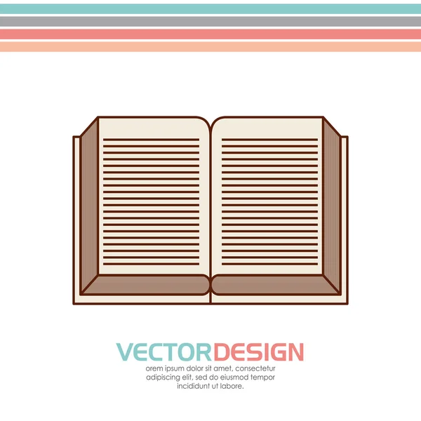 Libro icono diseño — Archivo Imágenes Vectoriales