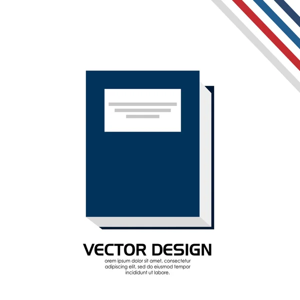 Könyv-ikonra design — Stock Vector