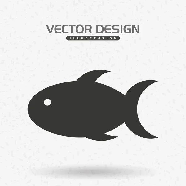 Fisk ikon design — Stock vektor