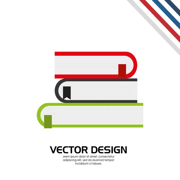 Libro icono diseño — Vector de stock