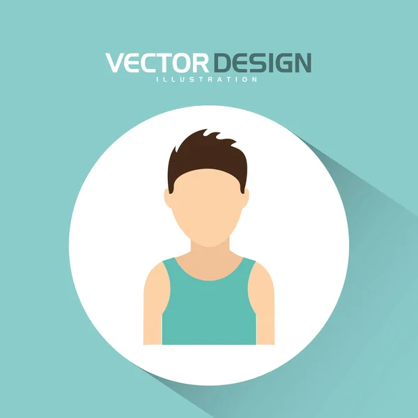 Design icona Avatar — Vettoriale Stock