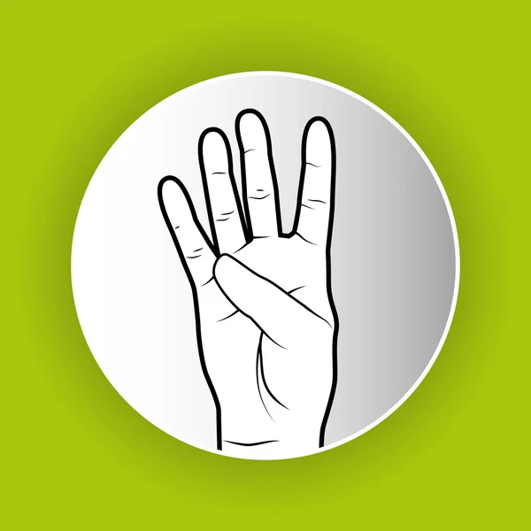 Diseño de lenguaje de signos — Vector de stock