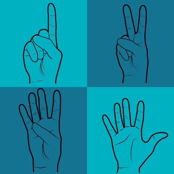 Design del linguaggio dei segni — Vettoriale Stock