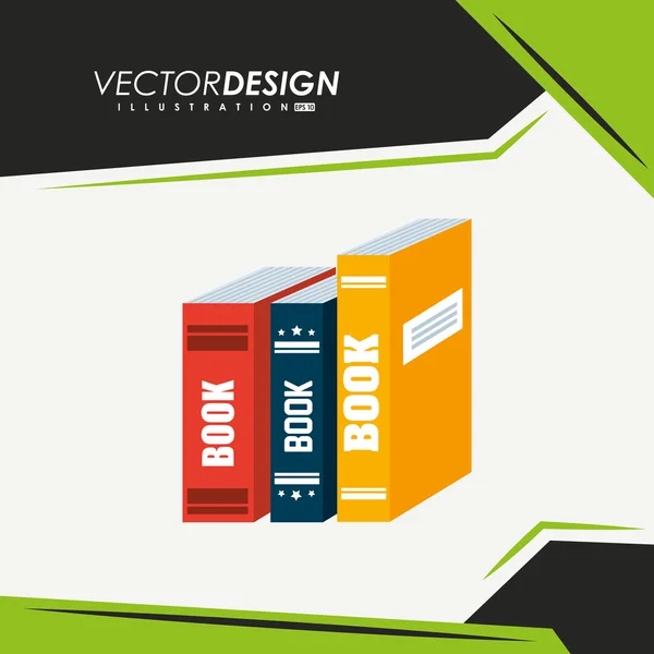 Libro icona design — Vettoriale Stock