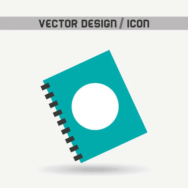 Libro icono diseño — Vector de stock