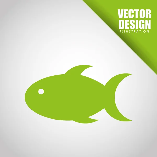 Design icona di pesce — Vettoriale Stock