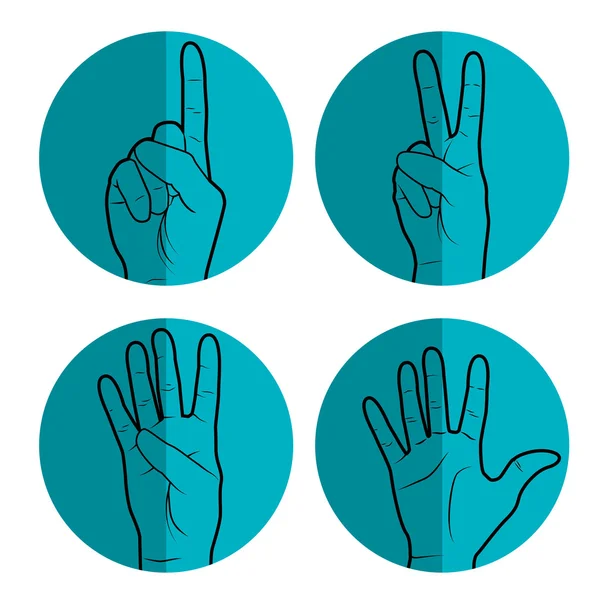 Diseño de lenguaje de signos — Archivo Imágenes Vectoriales