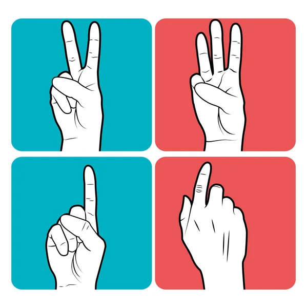 Дизайн языка жестов — стоковый вектор