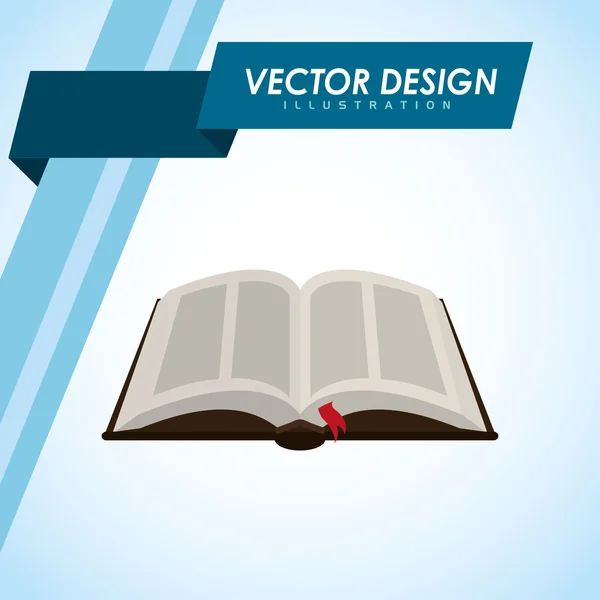 Libro icona design — Vettoriale Stock