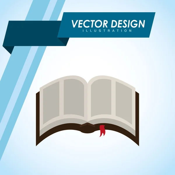 Libro icono diseño — Vector de stock