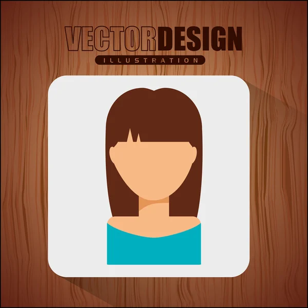 Avatar ikon design — Stock vektor