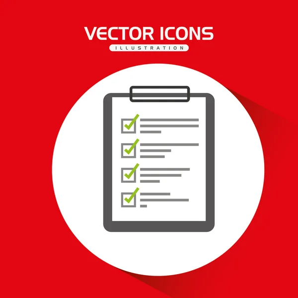 Lista de comprobación Icon Design — Vector de stock