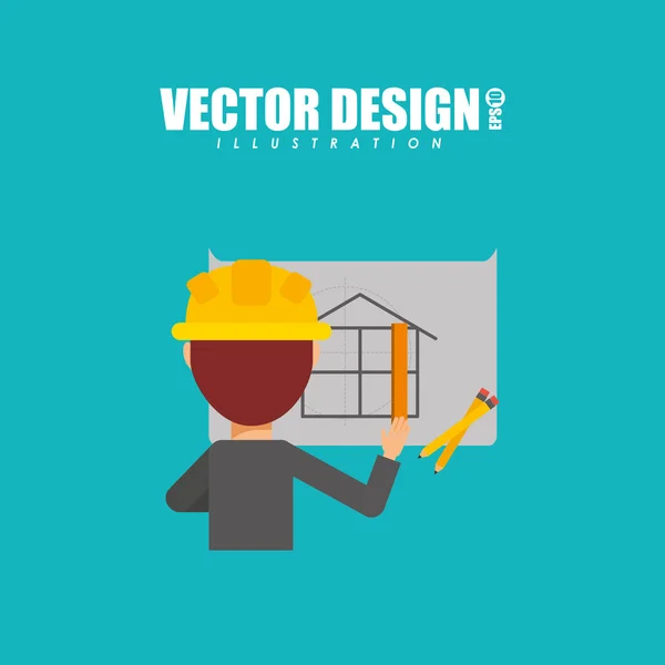 Sob projeto de construção — Vetor de Stock