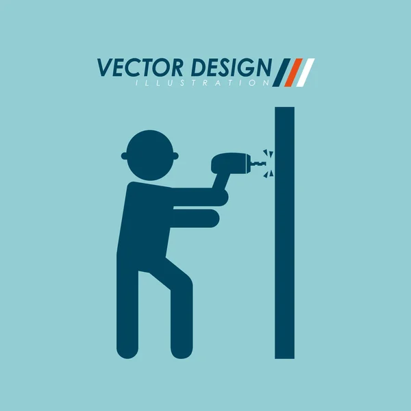 En construcción diseño — Vector de stock