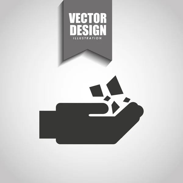 Industrie minière icône design — Image vectorielle
