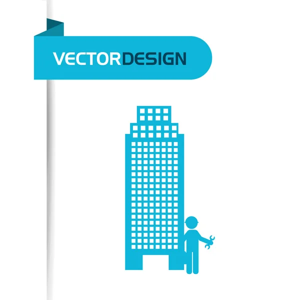 En construcción diseño — Archivo Imágenes Vectoriales