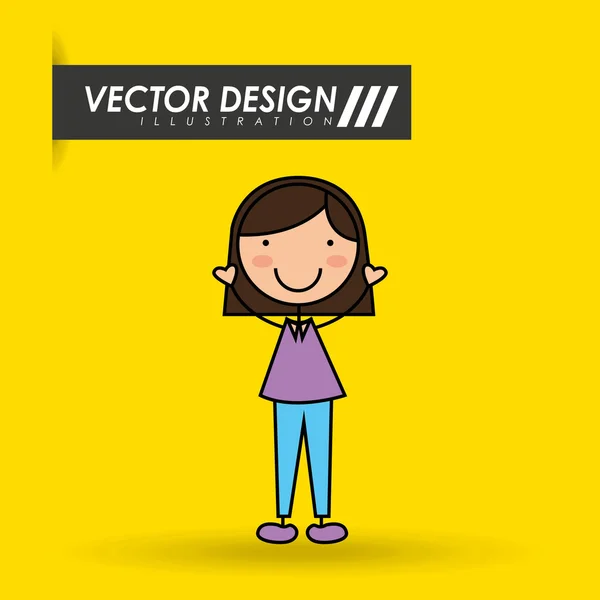 Aranyos gyerekek design — Stock Vector