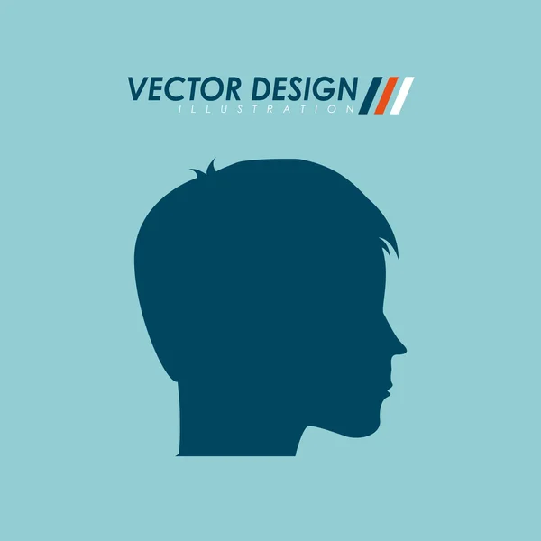 Profil ikon design — Stock vektor