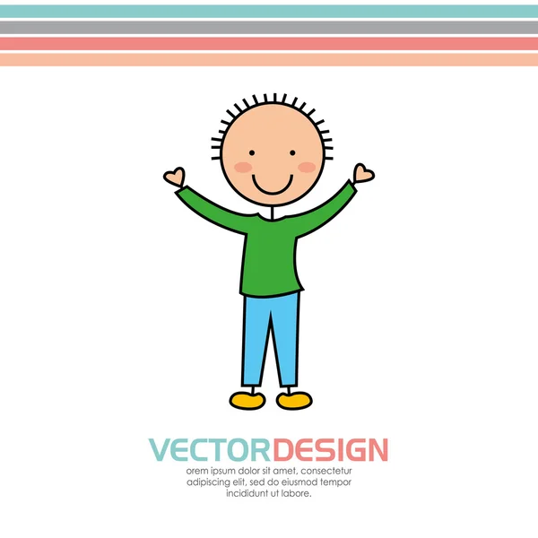 Roztomilé děti design — Stockový vektor