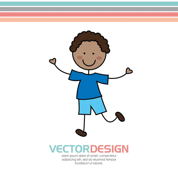 Schattige kinderen ontwerp — Stockvector