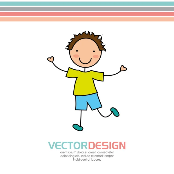 Design de crianças bonito — Vetor de Stock