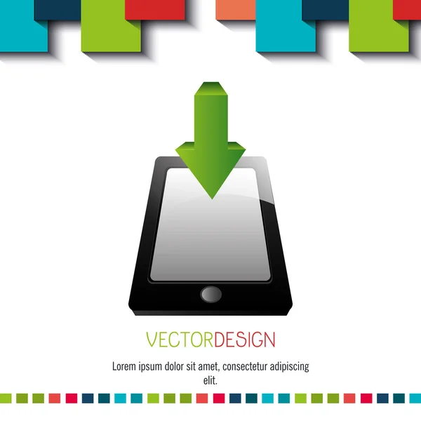 Diseño de tecnología portátil — Archivo Imágenes Vectoriales