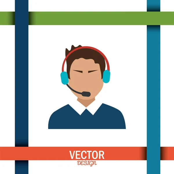 Callcenter-Vermittler — Stockvektor