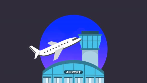 Concepto de aeropuerto diseño — Vídeos de Stock