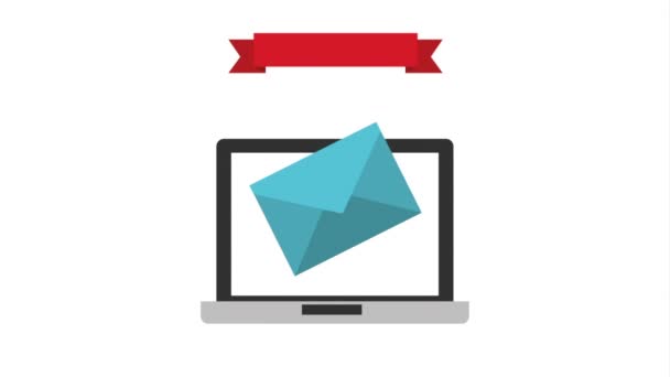 Design de ícone de email — Vídeo de Stock