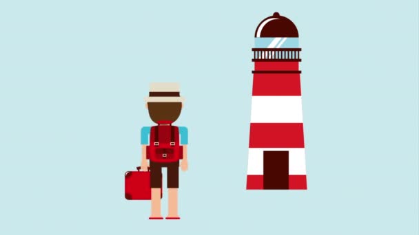 Diseño de vacaciones de viaje — Vídeos de Stock