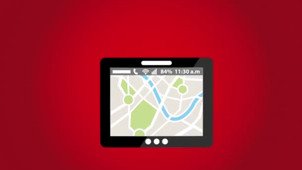 Diseño de servicio Gps — Vídeo de stock