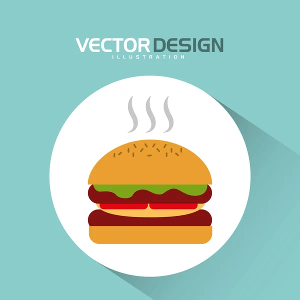 Délicieux design alimentaire — Image vectorielle