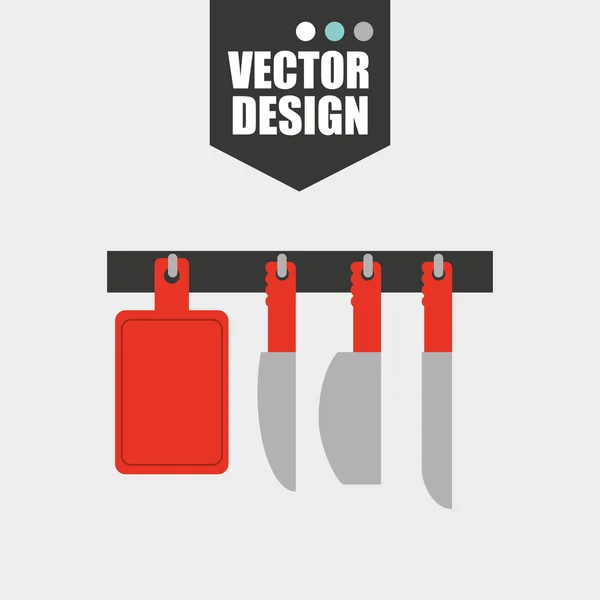 Design kuchyňského nádobí — Stockový vektor