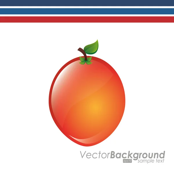 Delicioso design de frutas — Vetor de Stock