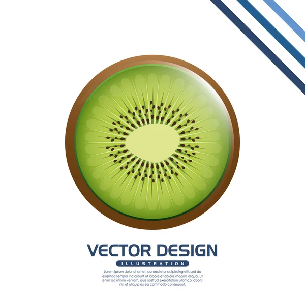 Delicioso diseño de frutas — Vector de stock