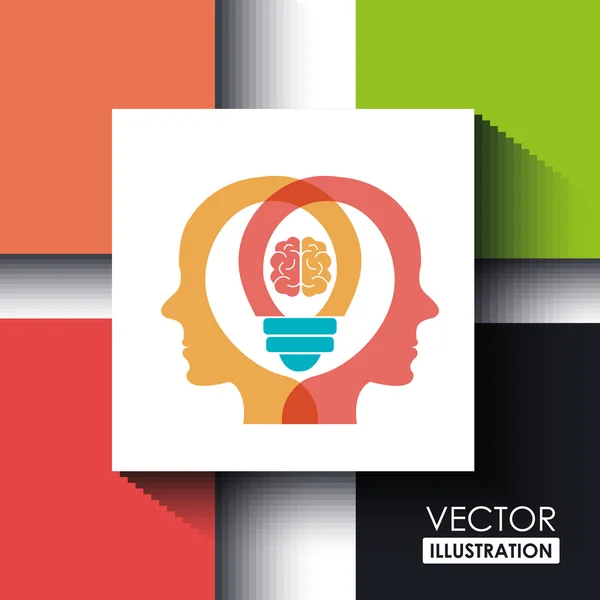 Brain storm design — Stock Vector