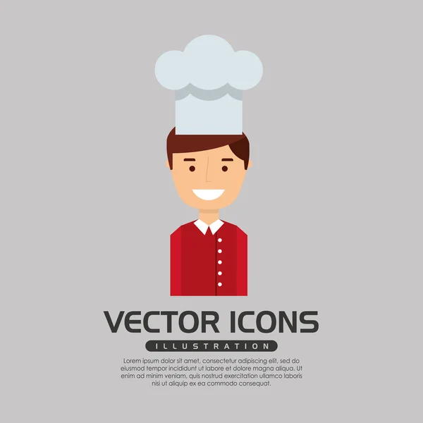 Diseño profesional del chef — Vector de stock