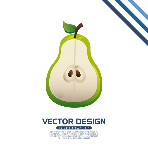 Delicioso diseño de frutas — Vector de stock